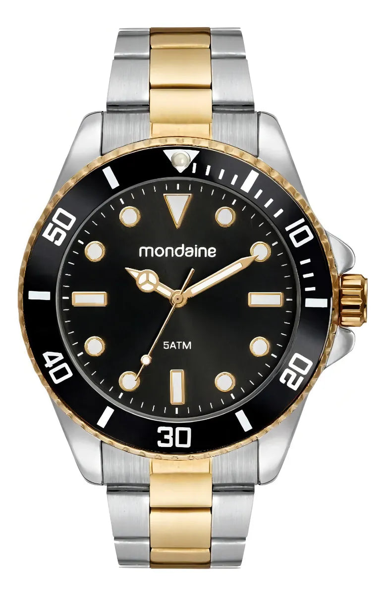 Relógio Masculino Mondaine Misto Fundo Preto