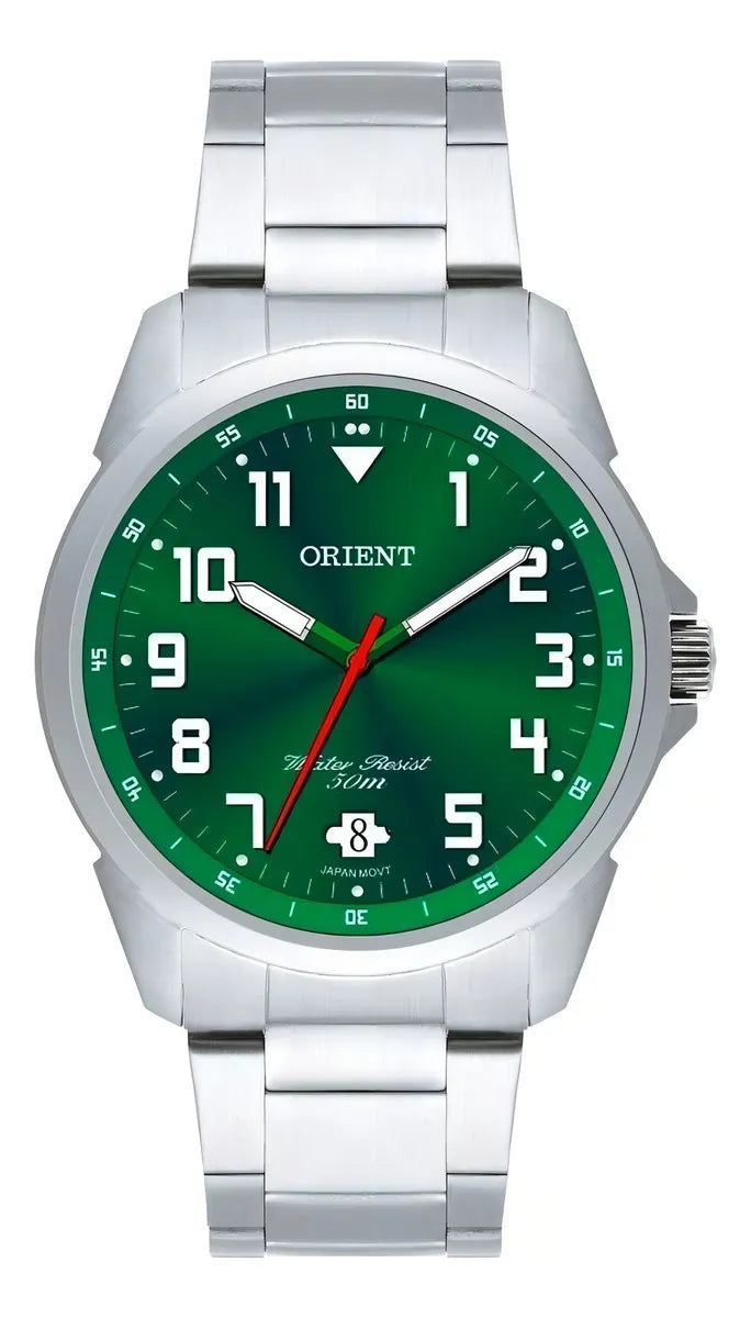 Relógio Masculino Orient Analógico Aço Fundo Verde