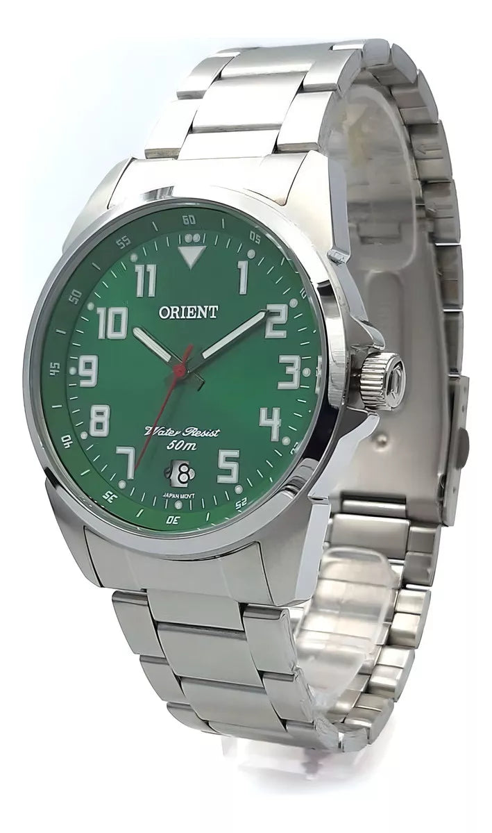 Relógio Masculino Orient Analógico Aço Fundo Verde