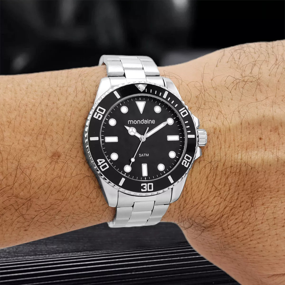 Relógio Mondiane Masculino Prata